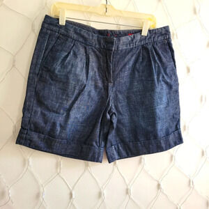 X2 Denim Cuffed Shorts / Darker Denim / Cotton / Size 10